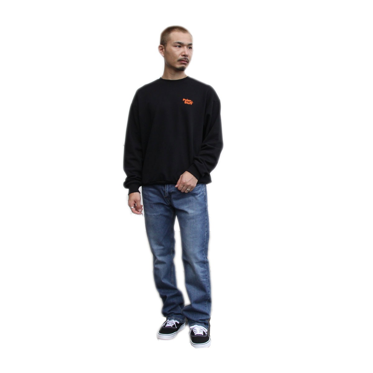 �ݡ��顼 ��� �������å� ��������Ź POLER ���롼�ͥå� �ȥ졼�ʡ� POLER STUFF CREW 253MCV0042-BLK BLACK