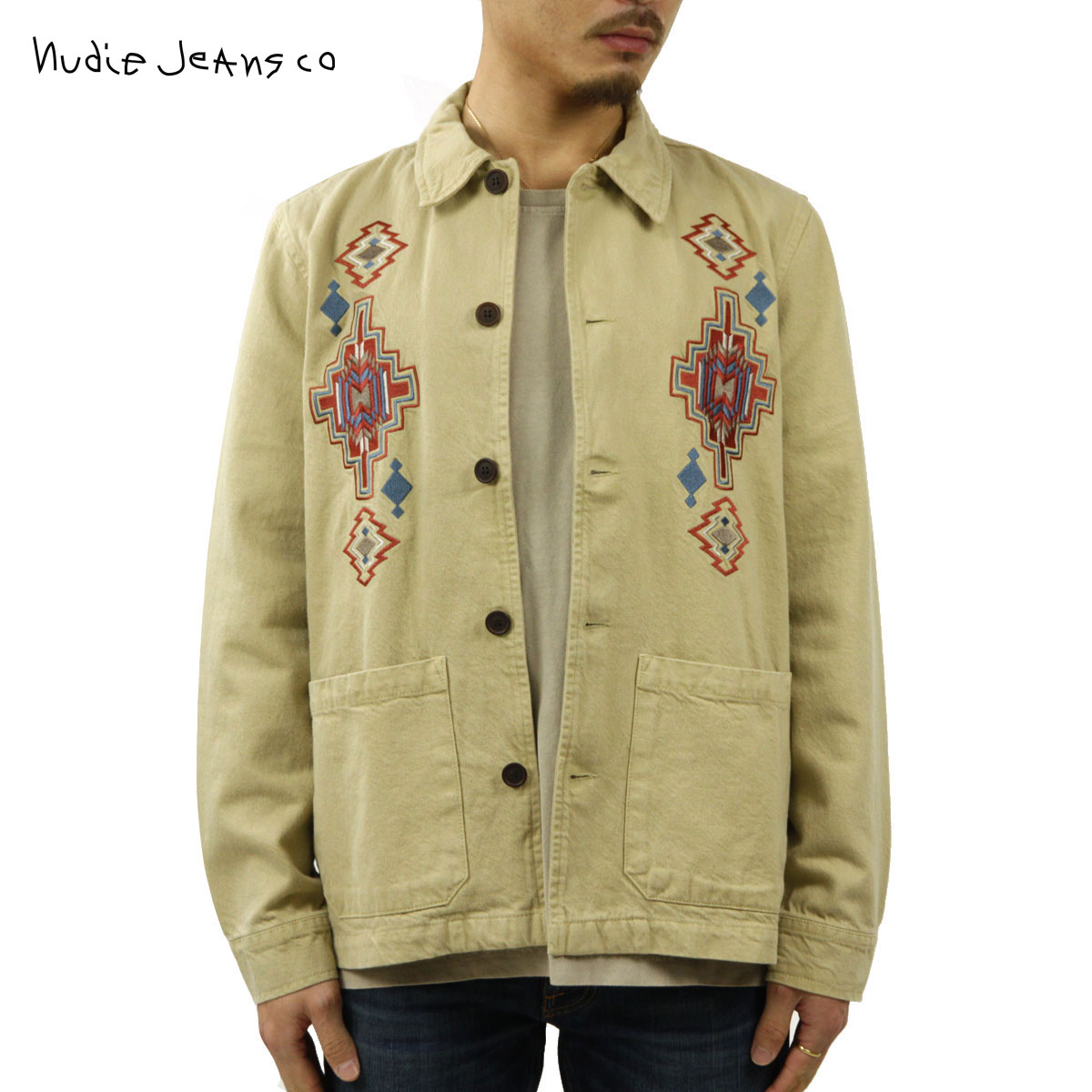 ̡ǥ   Ź Nudie Jeans С 㥱å BARNEY WORKER JACKET DESERT OAT Y21 160723 A62B B1C C1D D4E E05F