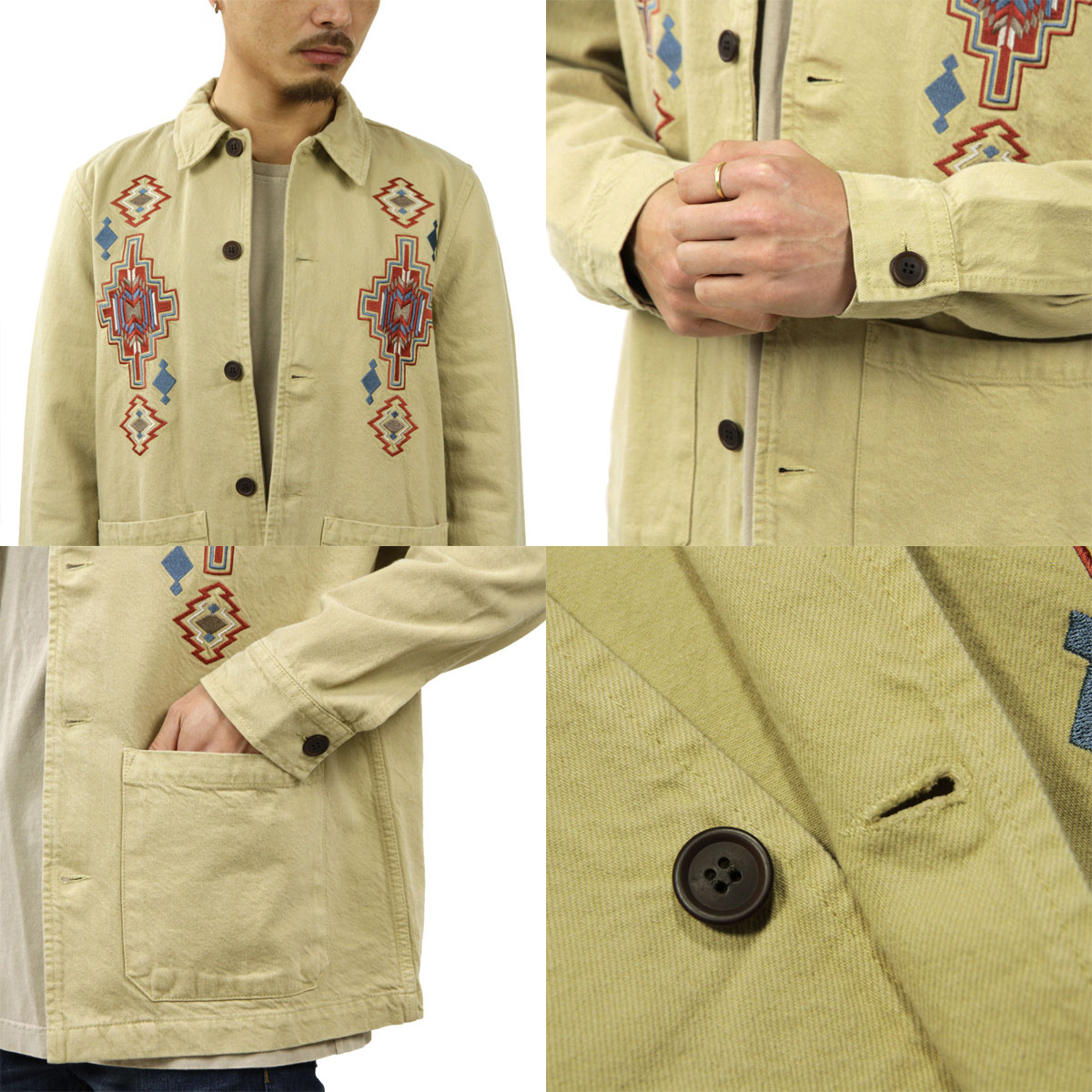 ̡ǥ   Ź Nudie Jeans С 㥱å BARNEY WORKER JACKET DESERT OAT Y21 160723 A62B B1C C1D D4E E05F