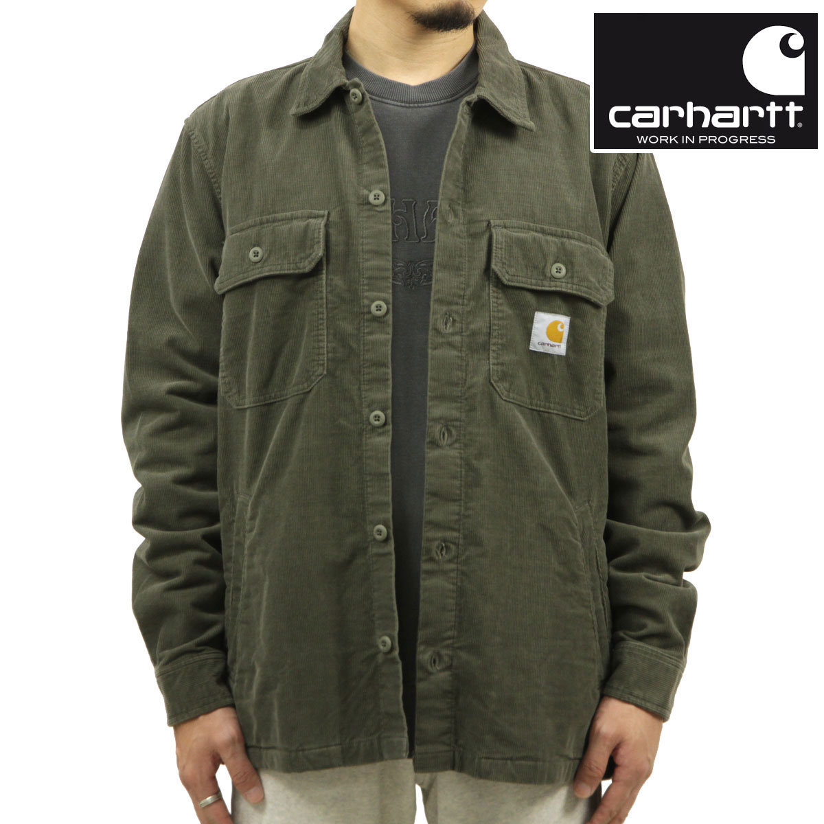ϡ  ĥ㥱å  CARHARTT WORK IN PROGRESS  Ĺµ ܥ  DIXON SHIRT JACKET MOOR RINSED I030285 KH