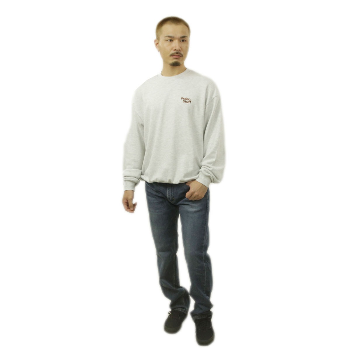 �ݡ��顼 ��� �������å� ��������Ź POLER ���롼�ͥå� �ȥ졼�ʡ� POLER STUFF CREW 253MCV0042-AGY ASH GRAY