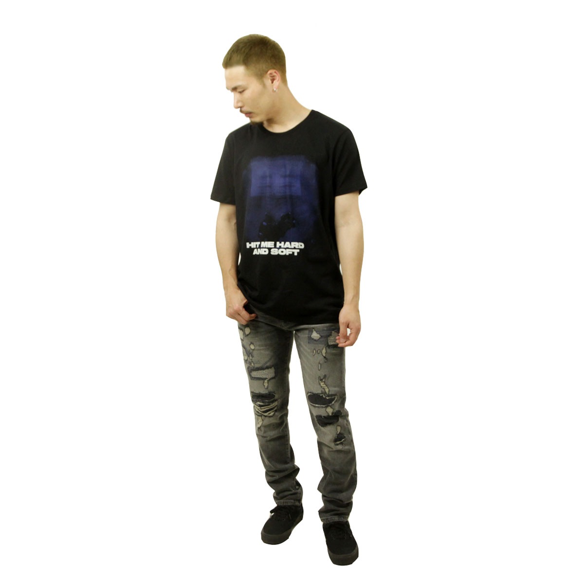 �ߥ塼���å��ƥ� ��� �Х��T����� ������ MUSIC TEE Ⱦµ ���å�T����� �ӥ꡼��������å��� �ҥåȡ��ߡ� BILLIE EILISH HIT ME MUSIC ROCK TEE BLACK