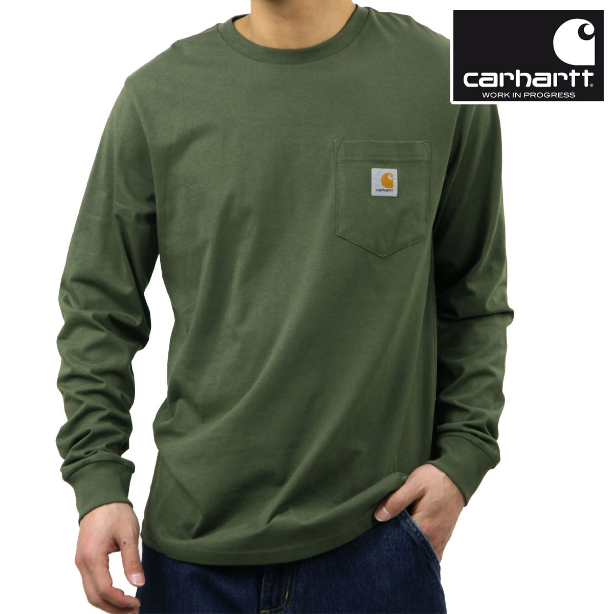 �����ϡ��� ��� ĹµT����� ������ CARHARTT WIP ���롼�ͥå� ���� �ݥ�T ����T LONG SLEEVE POCKET T-SHIRT LEEF I030437 11XX