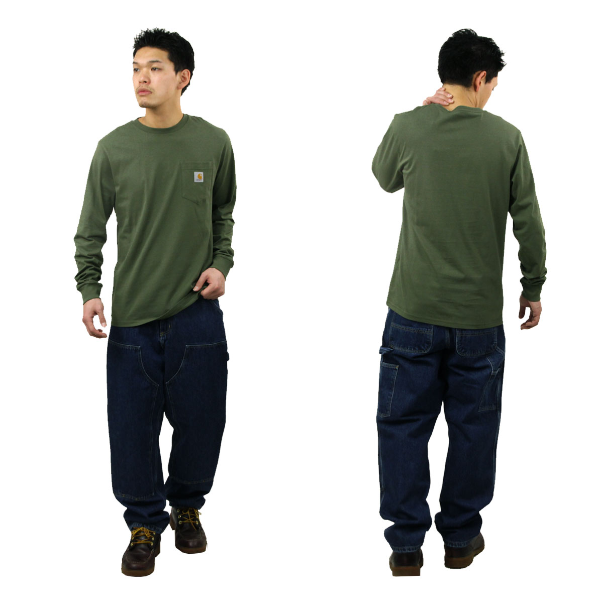 �����ϡ��� ��� ĹµT����� ������ CARHARTT WIP ���롼�ͥå� ���� �ݥ�T ����T LONG SLEEVE POCKET T-SHIRT LEEF I030437 11XX