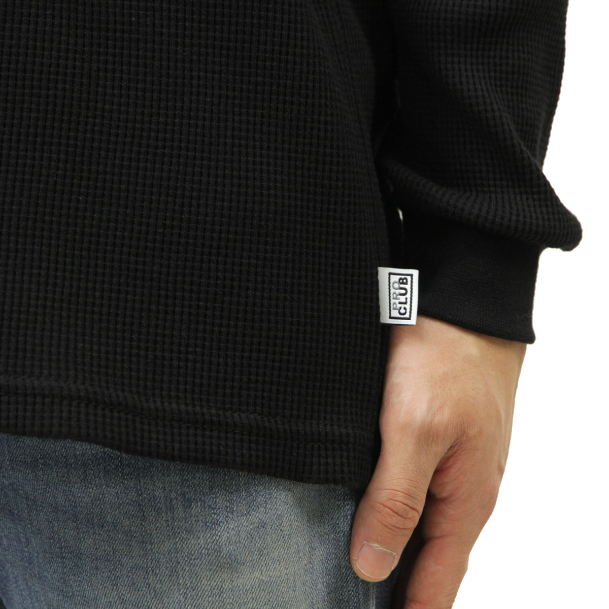 �ץ������ ����T ��� ������ PROCLUB ĹµT����� �����ޥ륷��� HEAVY WEIGHT COTTON LONG SLEEVE THERMAL TOP BLACK #115  �礭�������� AB6B B1C C1D D2E E13F