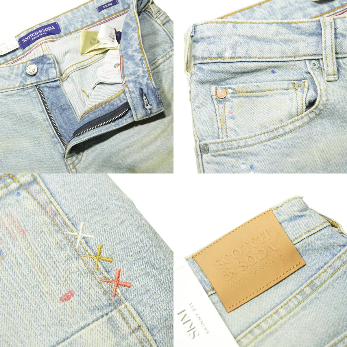�����å�����ɥ����� ������ ��� ��������Ź SCOTCH&SODA �ܥȥॹ �ǥ˥� �����ѥ� SKIM SKINNY FIT DENIM JEANS BLAUW MOONS D 167163 4968 65505 64 A39B B1C C2D D1E E07F