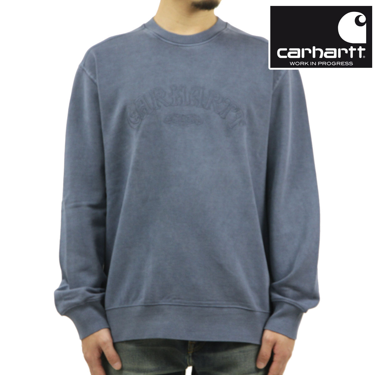 �����ϡ��� ��� �������å� ������ CARHARTT WORK IN PROGRESS ���� �ץ륪���С� Ĺµ �ȥ졼�ʡ� VERSE SCRIPT SWEATSHIRT I030640 BL