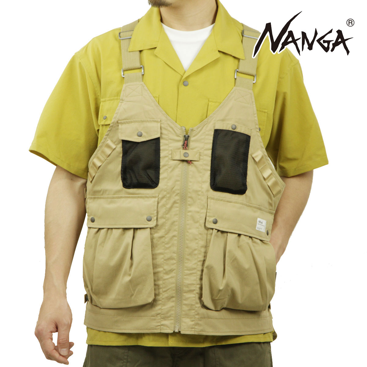 ʥ  ٥ Ź NANGA ȥɥ åץȥå HINOC RIPSTOP FIELD VEST NW2421-1E204-A BEG BEIGE A16B B1C C1D D4E E18F