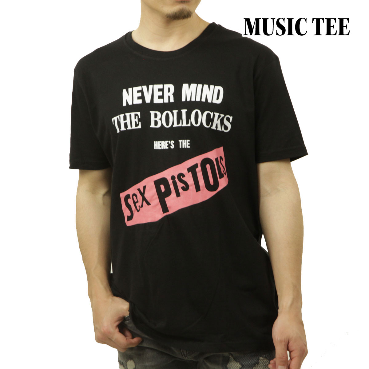 �ߥ塼���å��ƥ� ��� �Х��T����� ������ MUSIC TEE Ⱦµ ���å�T����� ���å������ԥ��ȥ륺 SEX PISTOLS NEVER MIND MUSIC ROCK TEE BLACK