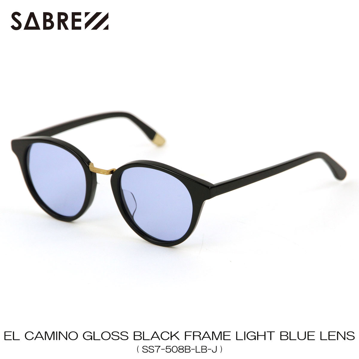 С SABRE Ź 󥰥饹 ᤬ EL CAMINO BLACK GROSS FRAME LIGHT BLUE LENS SUNGLASS SS7-508B-LB-J A55B B3C C3D D1E E13F