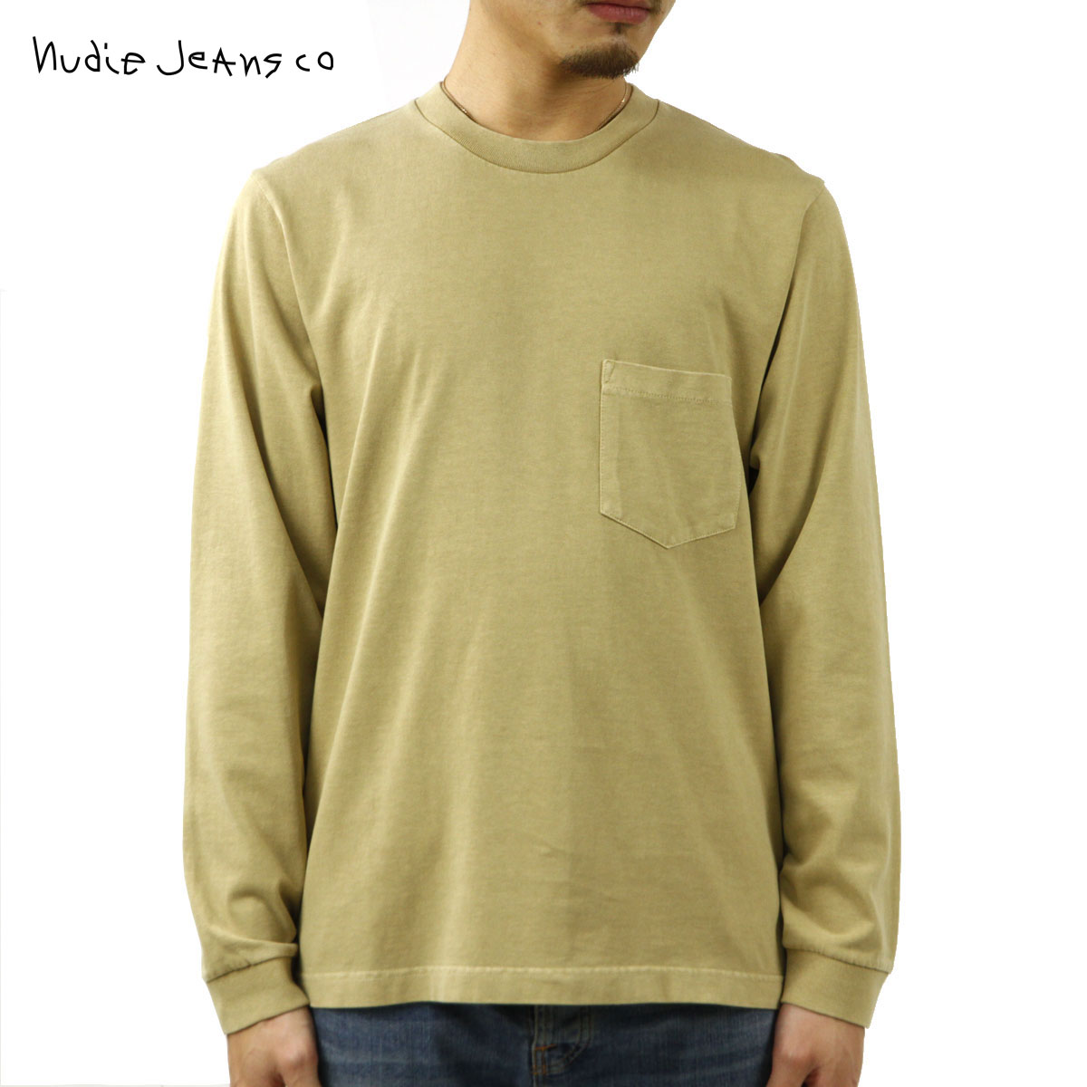 ̡ǥ T  Ź Nudie Jeans ĹµT ݥT إӡ ̵ RUDI HEAVY POCKET LONG SLEEVE TEE OAT Y21 131713 A62B B1C C1D D2E E05F
