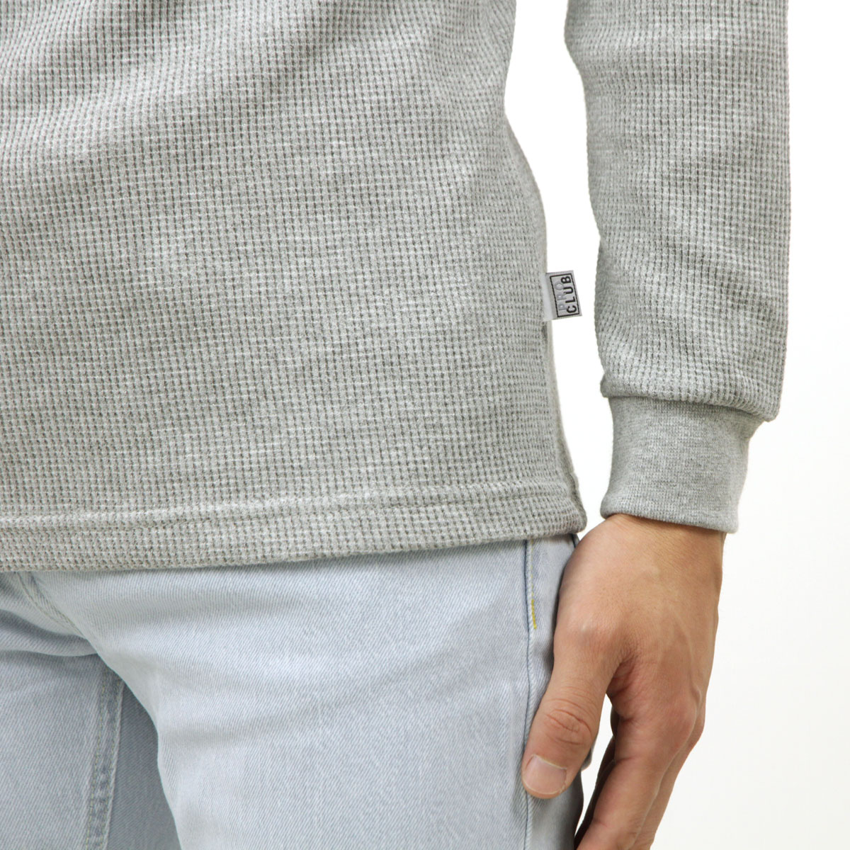 �ץ������ ����T ��� ������ PROCLUB ĹµT����� �����ޥ륷��� HEAVY WEIGHT COTTON LONG SLEEVE THERMAL TOP HEATHER GREY #115  �礭�������� AB6B B1C C1D D2E E02F