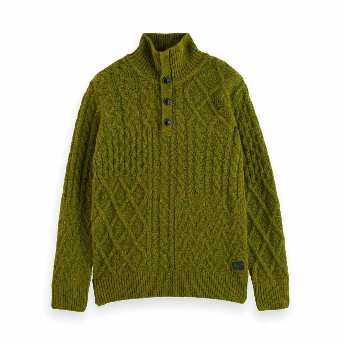 �����å�����ɥ����� ��� �������� ��������Ź SCOTCH��SODA ������ �����֥�˥å� �ϥ��ͥå� LIGHTWEIGHT CABLE KNIT HIGH-NECK PULLOVER 163997 4483 CLEAN GREEN MELANGE