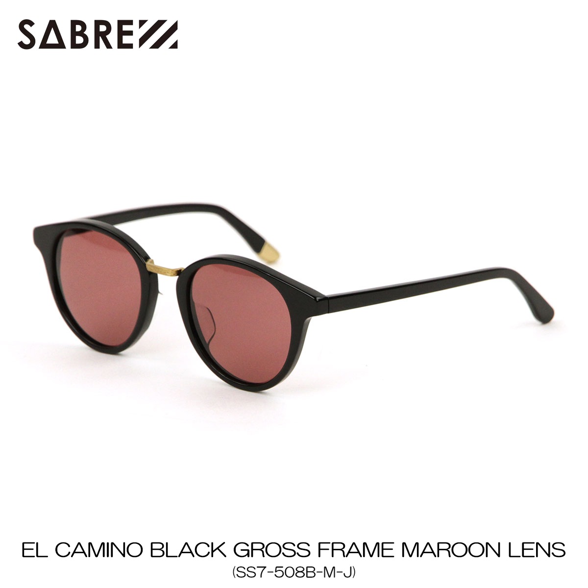 С SABRE Ź 󥰥饹 ᤬ EL CAMINO BLACK GROSS FRAME MAROON LENS SUNGLASS SS7-508B-M-J A55B B3C C3D D1E E13F