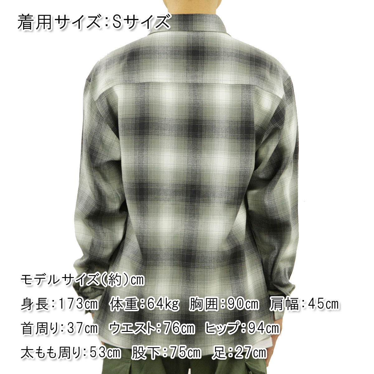 ȥå Ĺµ   CALTOP ACRYLIC OMBRE CHECK LONG SLEEVE SHIRTS Ĺµ ȥå å եͥ륷 ͥ륷 ֥ ɥ 2000LS GREY / WHITE AC3B B1C C1D D6E E02F