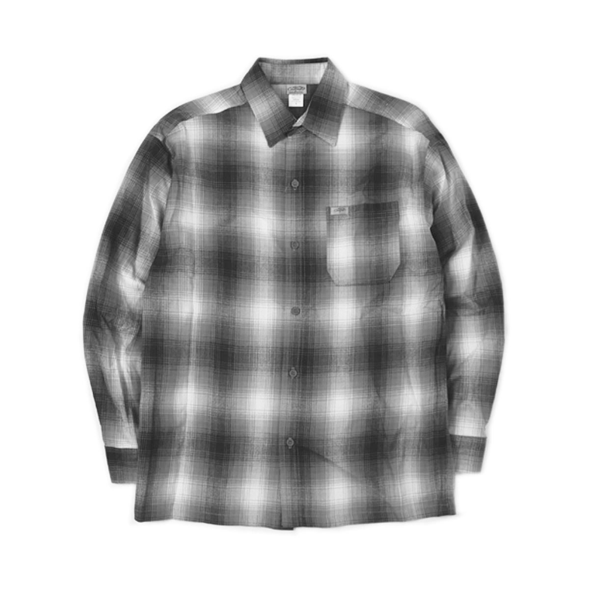 ȥå Ĺµ   CALTOP ACRYLIC OMBRE CHECK LONG SLEEVE SHIRTS Ĺµ ȥå å եͥ륷 ͥ륷 ֥ ɥ 2000LS GREY / WHITE AC3B B1C C1D D6E E02F