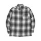 ȥå Ĺµ   CALTOP ACRYLIC OMBRE CHECK LONG SLEEVE SHIRTS Ĺµ ȥå å եͥ륷 ͥ륷 ֥ ɥ 2000LS GREY / WHITE AC3B B1C C1D D6E E02F