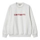 �����ϡ��� ��� �������å� ������ CARHARTT WIP �ȥ졼�ʡ� �ե꡼�� ���� �ɽ� CARHARTT SWEATSHIRT ASH HEATHER / ROCKET I030229