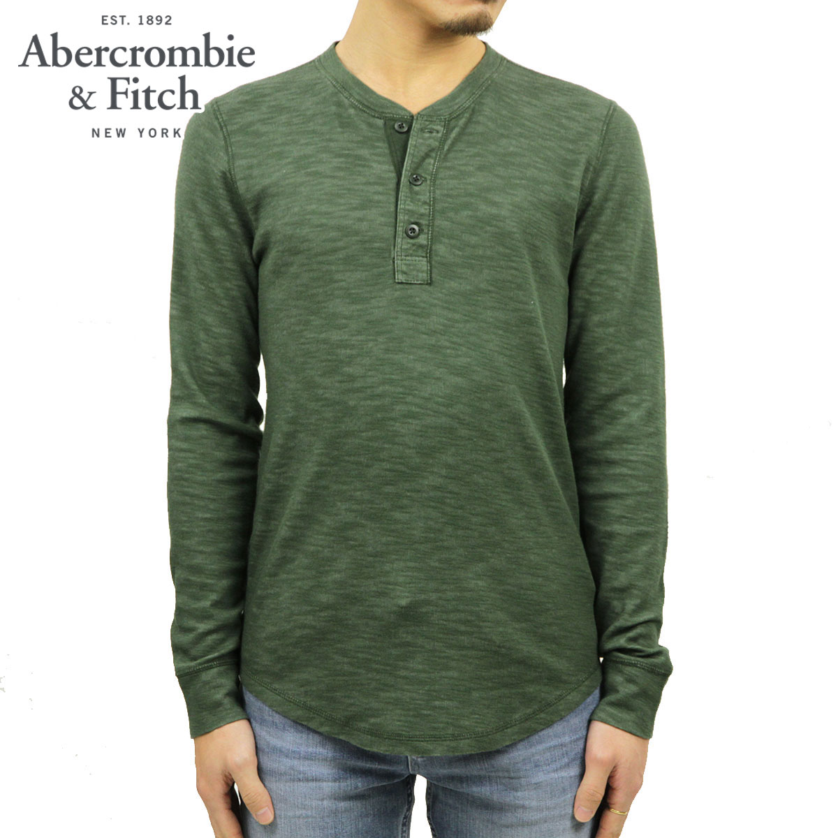 アバクロ ロンT メンズ 正規品 Abercrombie＆Fitch 長袖Tシャツ 