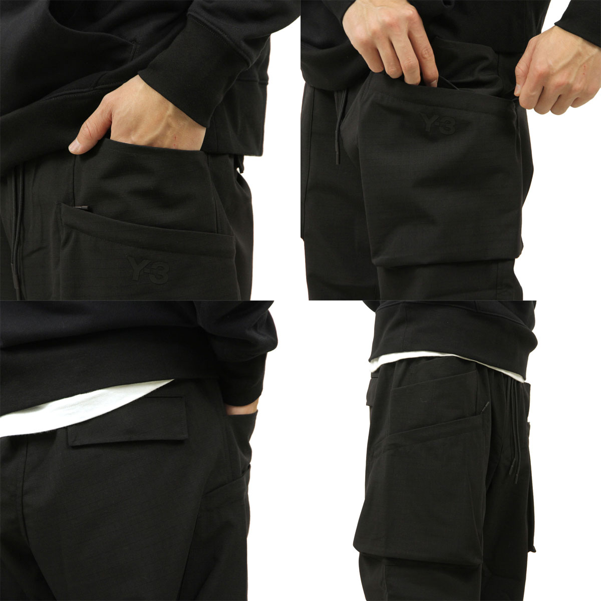 磻꡼ ܥȥॹ   Y-3 ʥѥ ѥ M CLASSIC RIPSTOP UTILITY PANTS HB3425 BLACK A51B B1C C2D D0E E13F