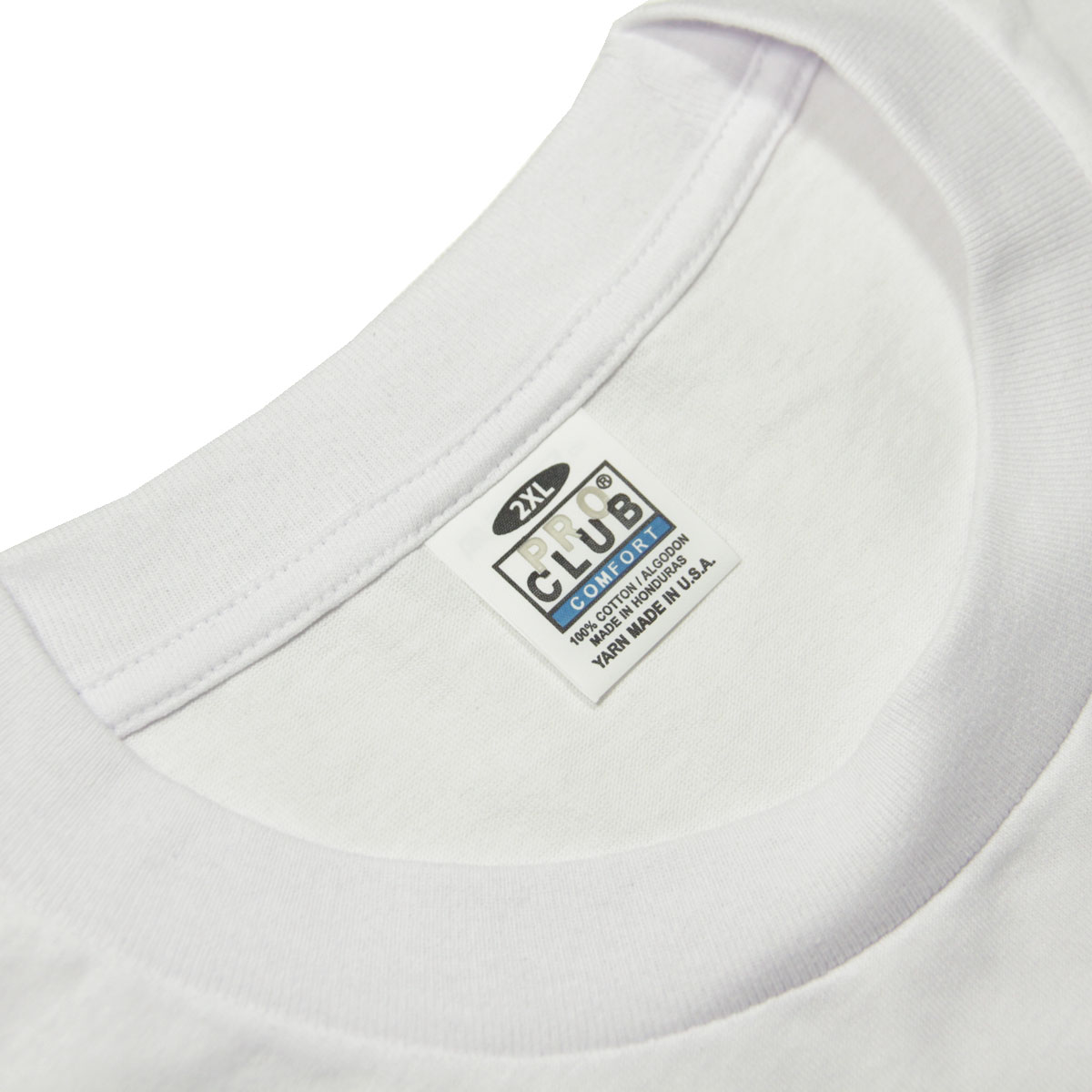 �ץ������ T����� ��� ��������Ź PROCLUB ȾµT����� ���롼�ͥå�T����� �礭�������� COMFORT COTTON SHORT SLEEVE T-SHIRT WHITE #102 AB6B B1C C1D D1E E01F