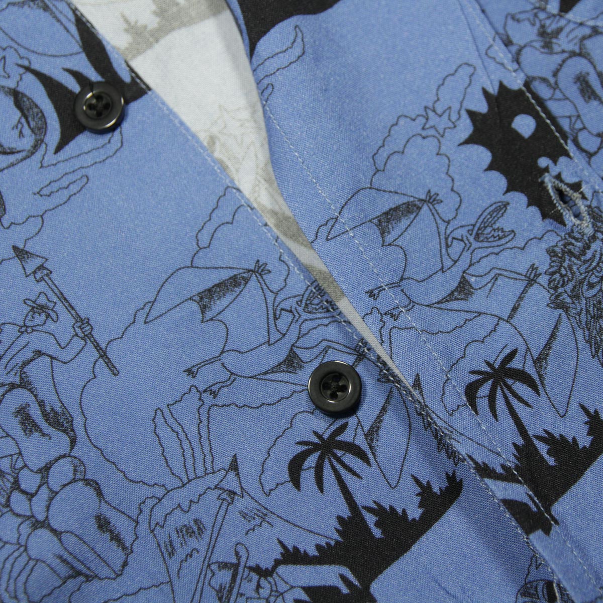 �ݡ��顼 ��� �����ϥ���� ��������Ź POLER Ⱦµ ���ߥ���� �����奢�� ALOHA SHIRT SHORT SLEEVE APM3002 MYSTIC PORTAL BLUE