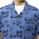 �ݡ��顼 ��� �����ϥ���� ��������Ź POLER Ⱦµ ���ߥ���� �����奢�� ALOHA SHIRT SHORT SLEEVE APM3002 MYSTIC PORTAL BLUE