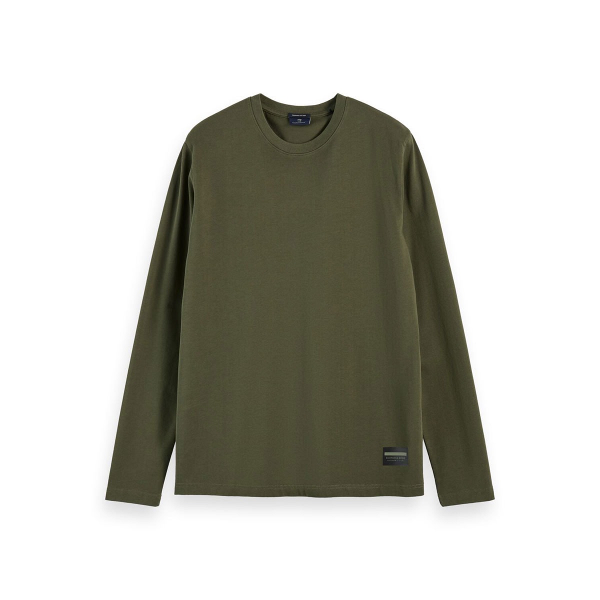 åɥ T  Ź SCOTCHSODA 롼ͥåT ĹµT HEAVY ORGANIC COTTON LONGSLEEVE TEE D 157537 0154 23402 48 MILITARY GREEN