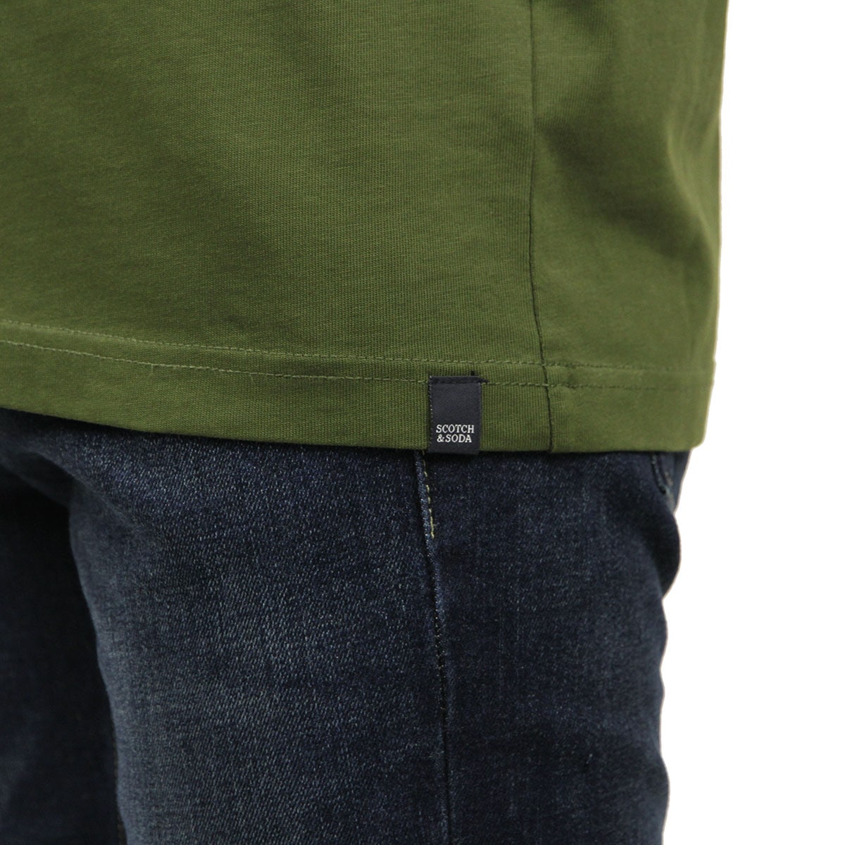 åɥ T  Ź SCOTCHSODA 롼ͥåT ĹµT HEAVY ORGANIC COTTON LONGSLEEVE TEE D 157537 0154 23402 48 MILITARY GREEN