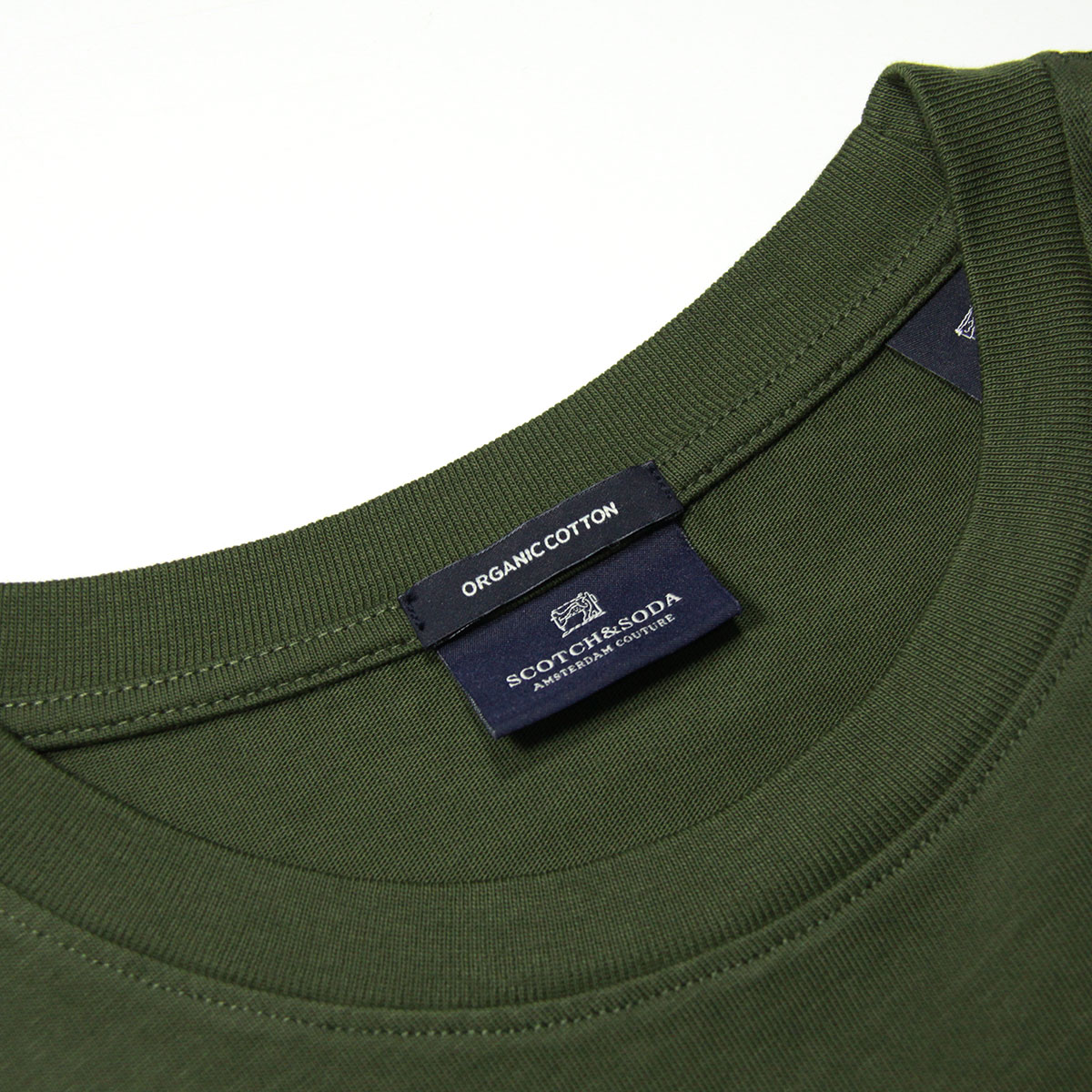 åɥ T  Ź SCOTCHSODA 롼ͥåT ĹµT HEAVY ORGANIC COTTON LONGSLEEVE TEE D 157537 0154 23402 48 MILITARY GREEN