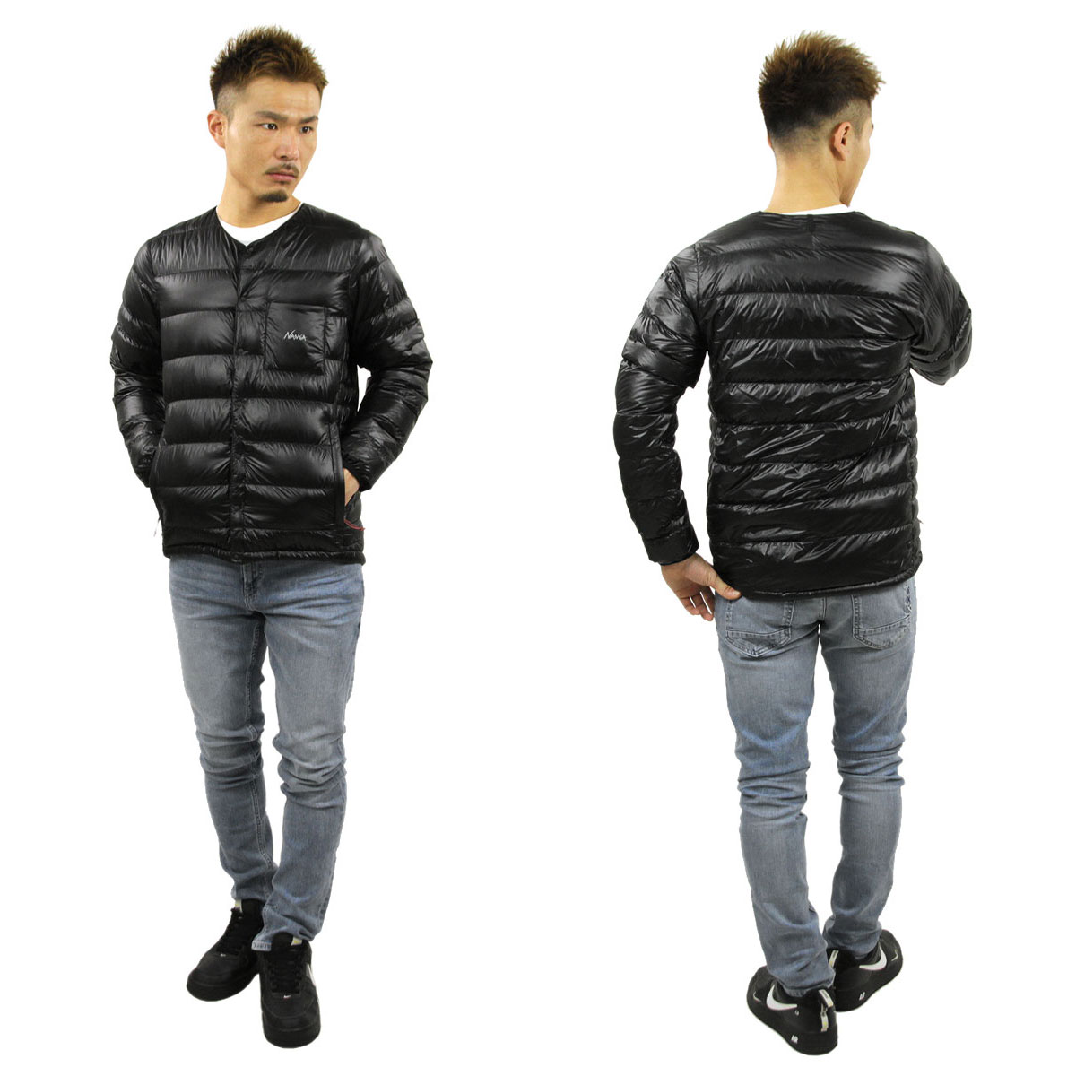 ʥ   Ź NANGA 󥸥㥱å ʡ󥸥㥱å 󥫡ǥ INNER DOWN DETACHABLE SLEEVE CARDIGAN DS ND2441-1A901 BLK BLACK A16B B1C C1D D4E E13F