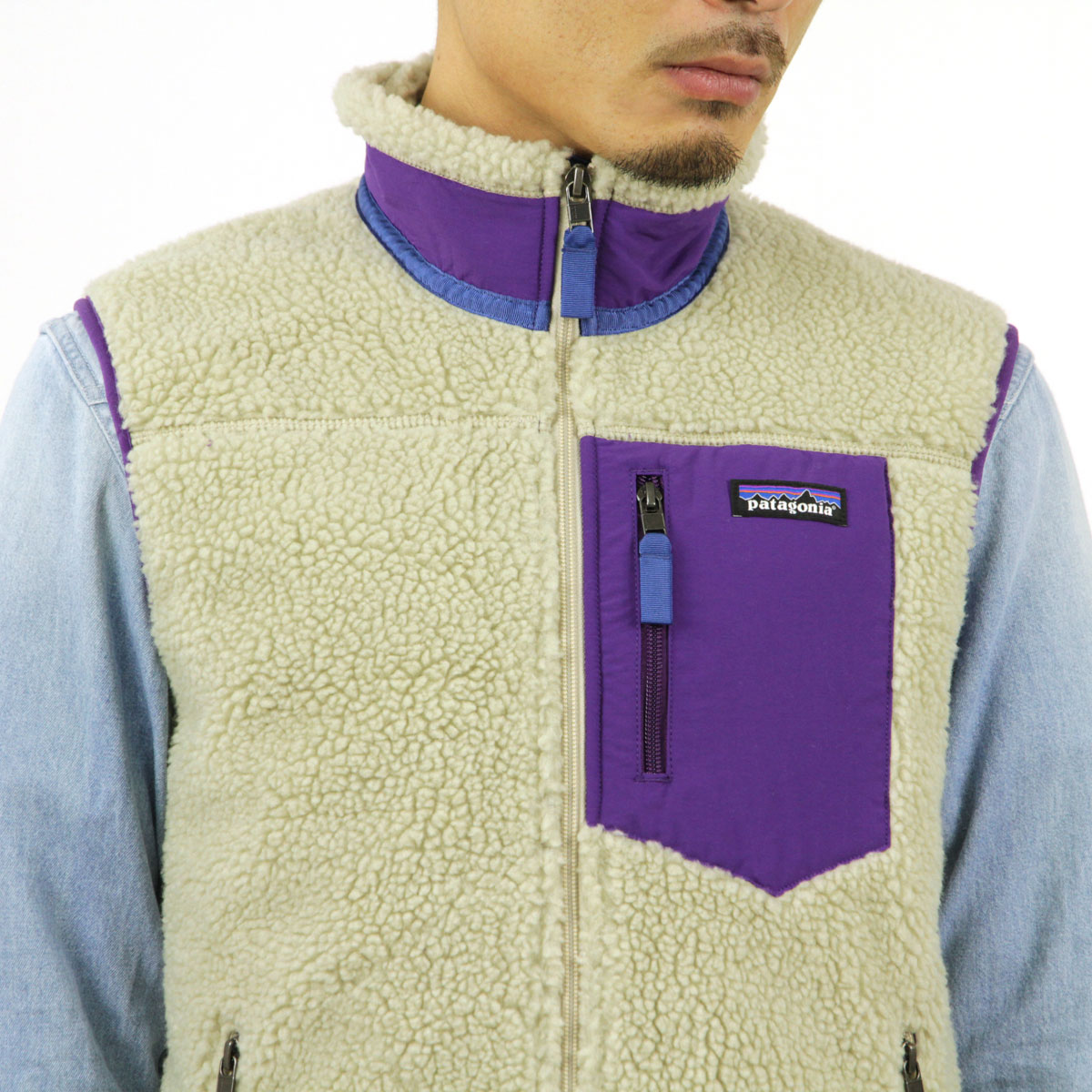 パタゴニア ベスト メンズ 正規品 Patagonia レトロx ボアベスト Men S Classic Retro X Fleece Vest Pelican W Purple A53b B1c C1d D4e E18f 父の日 ギフト プレゼント Recollection レコレクション Online Shop