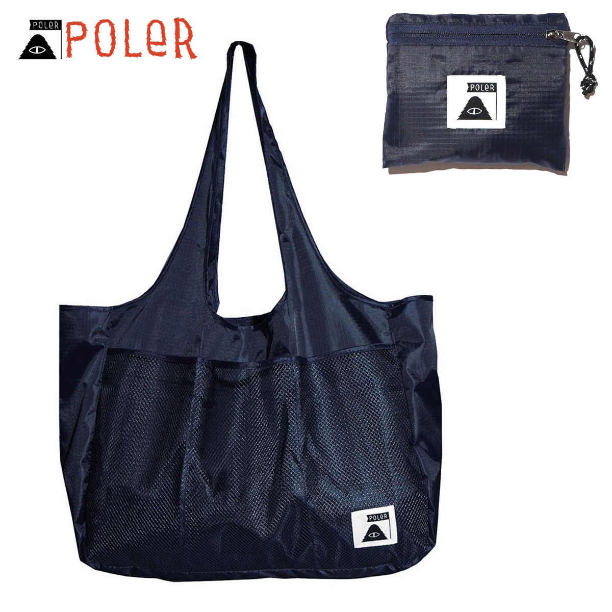 �ݡ��顼 �Хå� ��� ��ǥ����� ��������Ź POLER �����Хå� �ޤꤿ���� ����ѥ��ȼ�Ǽ ������ PACKABLE ECO BAG L DC 5213C014 NAVY A79B B3C C8D D2E E06F