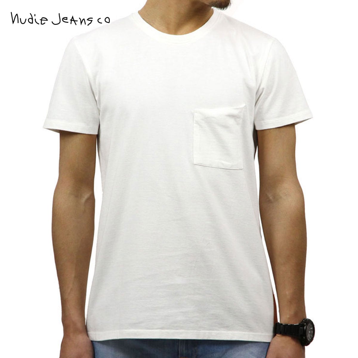 ̡ǥ Nudie Jeans Ź  ȾµݥåT ANDERS POCKET TEE OFFWHITE W04 131500 A62B B1C C1D D1E E01F