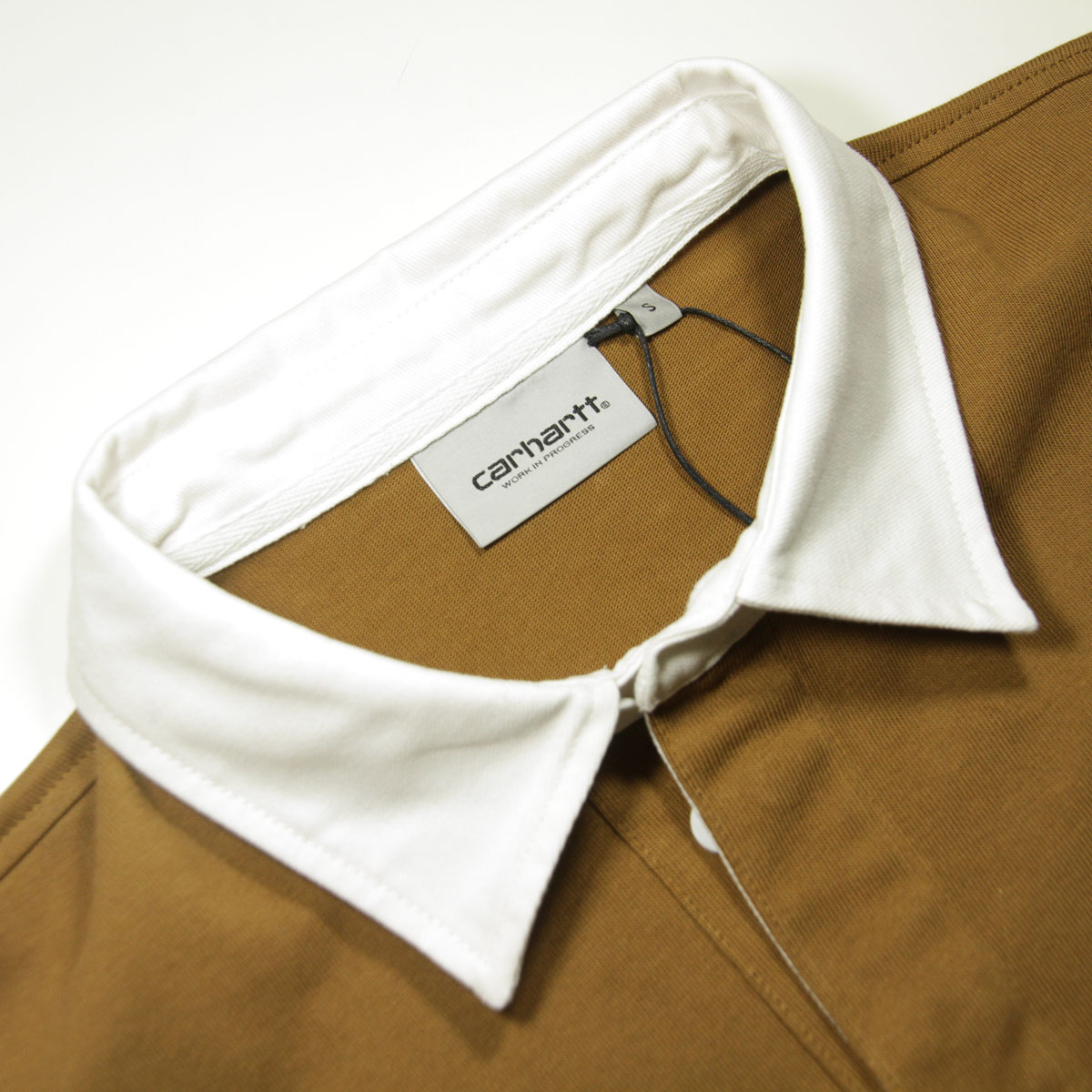 �����ϡ��� ��� �饬������� ������ CARHARTT WIP Ĺµ����� ���åȥ� LONG SLEEVE BROWN DUCKS RUGBY SHIRT HAMILTON BROWN / WHITE I033832 2IQXX