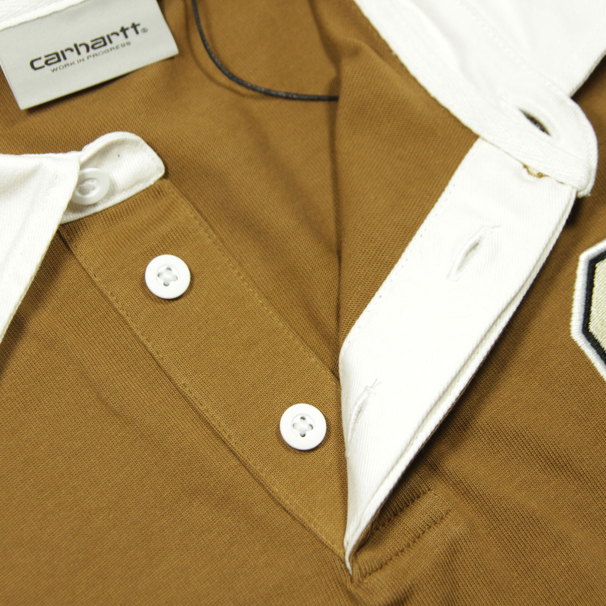 �����ϡ��� ��� �饬������� ������ CARHARTT WIP Ĺµ����� ���åȥ� LONG SLEEVE BROWN DUCKS RUGBY SHIRT HAMILTON BROWN / WHITE I033832 2IQXX