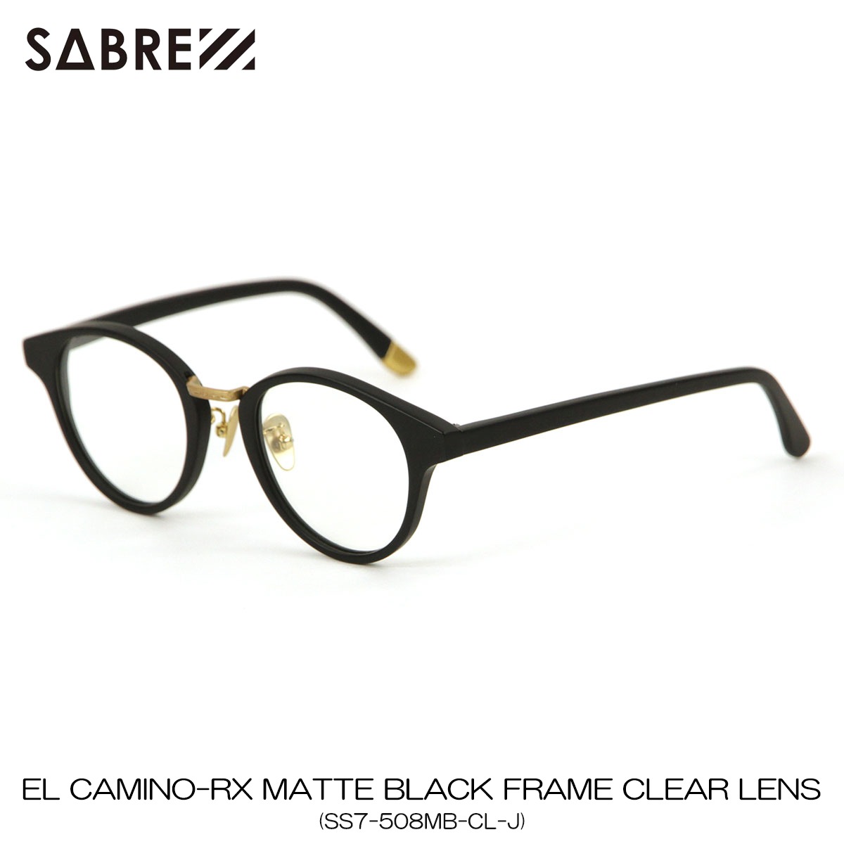 С SABRE Ź 󥰥饹 ᤬ EL CAMINO-RX MATTE BLACK FRAME CLEAR LENS SS7-508MB-CL-J A55B B3C C3D D1E E13F