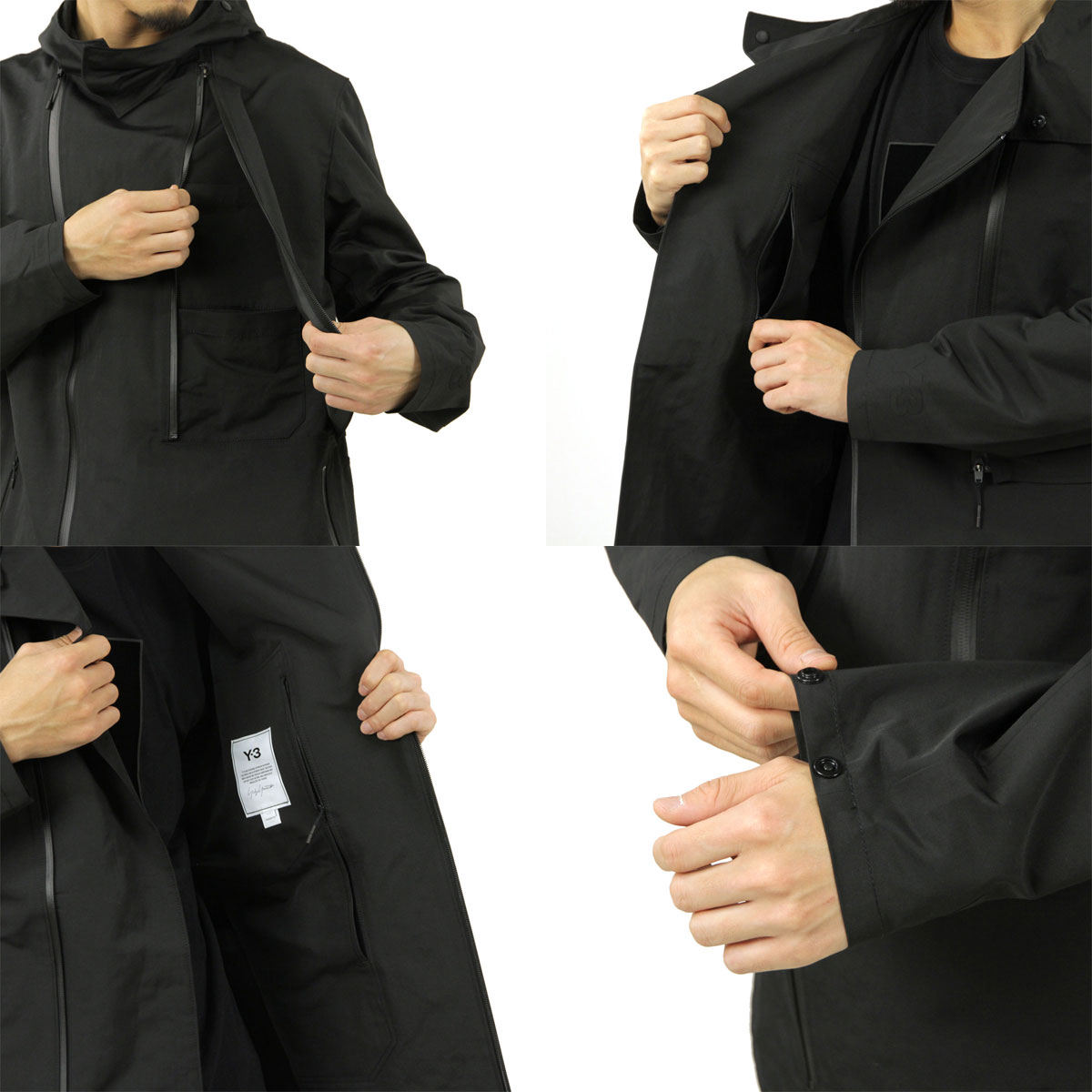 �磻���꡼ ���㥱�å� ��� ������ Y-3 �������� �ʥ����󥸥㥱�å� M CLASSIC DENSE WOVEN HOODED PARKA HB3399 BLACK A51B B1C C1D D4E E13F