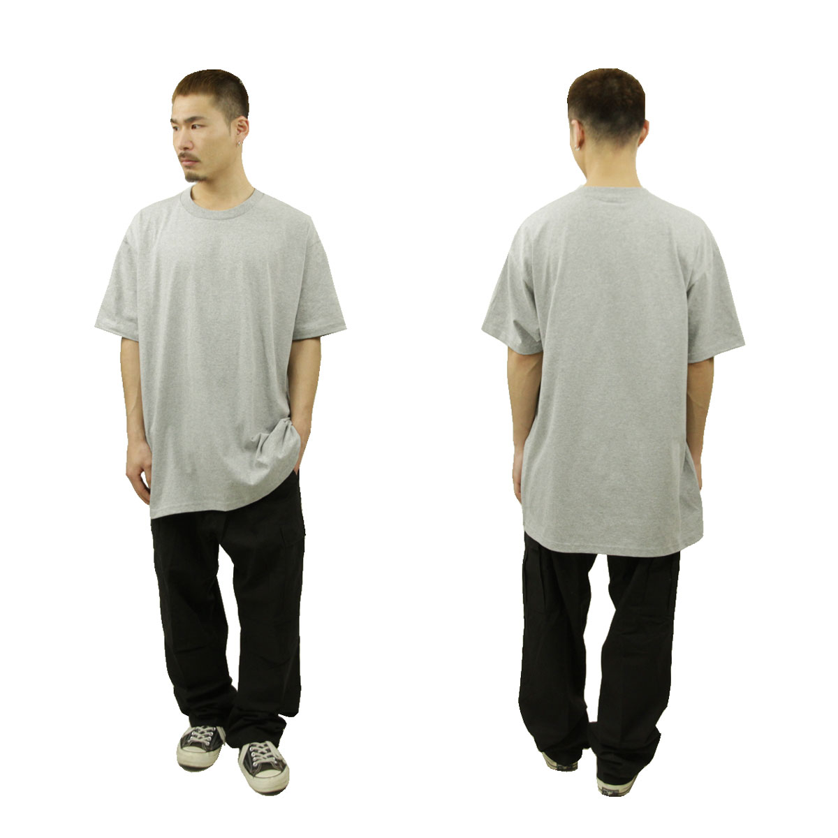 �ץ������ T����� ��� ��������Ź PROCLUB ȾµT����� ���롼�ͥå�T����� �礭�������� COMFORT COTTON SHORT SLEEVE T-SHIRT HEATHER GREY #102 AB6B B1C C1D D1E E02F