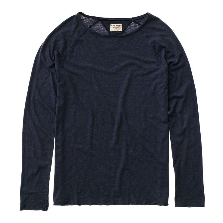 ̡ǥ T  Ź Nudie Jeans ĹµT OTTO LONGSLEEVE TEE RAW HEM NAVY B25 131440