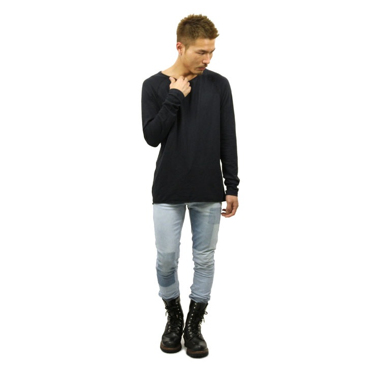 ̡ǥ T  Ź Nudie Jeans ĹµT OTTO LONGSLEEVE TEE RAW HEM NAVY B25 131440