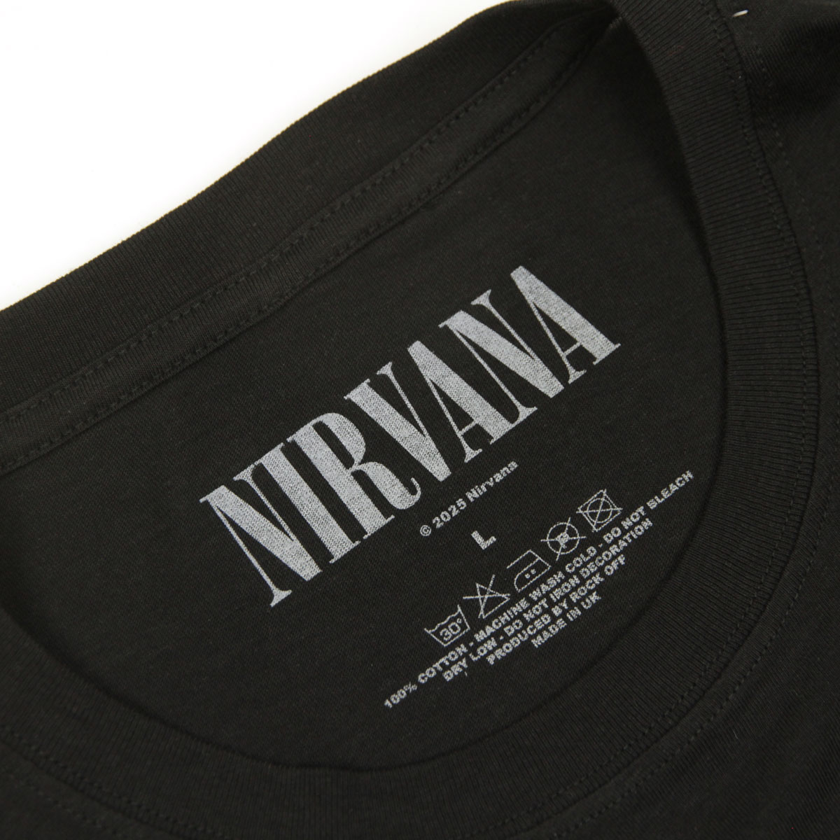 �ߥ塼���å��ƥ� ��� �Х��T����� ������ MUSIC TEE Ⱦµ ���å�T����� �˥�������� NIRVANA HAPPY FACE MUSIC ROCK TEE BLACK AB5B B1C C1D D1E E13F