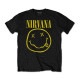�ߥ塼���å��ƥ� ��� �Х��T����� ������ MUSIC TEE Ⱦµ ���å�T����� �˥�������� NIRVANA HAPPY FACE MUSIC ROCK TEE BLACK AB5B B1C C1D D1E E13F
