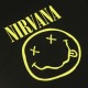 �ߥ塼���å��ƥ� ��� �Х��T����� ������ MUSIC TEE Ⱦµ ���å�T����� �˥�������� NIRVANA HAPPY FACE MUSIC ROCK TEE BLACK AB5B B1C C1D D1E E13F