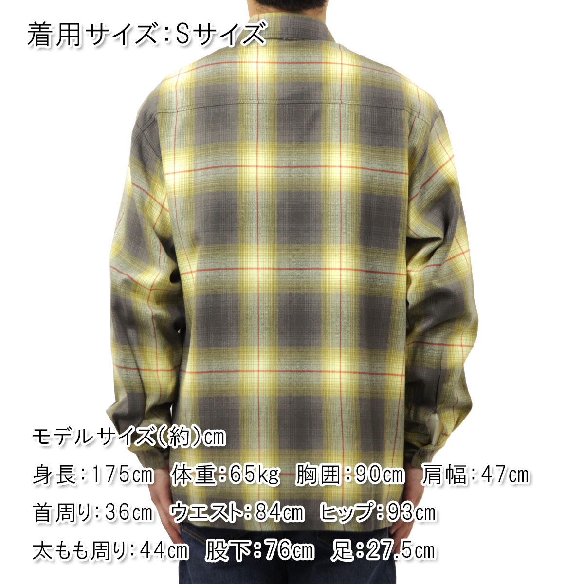 �����ȥå� ��� Ĺµ����� ������ CALTOP ACRYLIC OMBRE CHECK LONG SLEEVE SHIRTS Ĺµ �����ȥå� ����ȥå� �����å������ �ե�ͥ륷��� �ͥ륷��� ����֥� ������ɥ������� 2000LS YELLOW / ORANGE