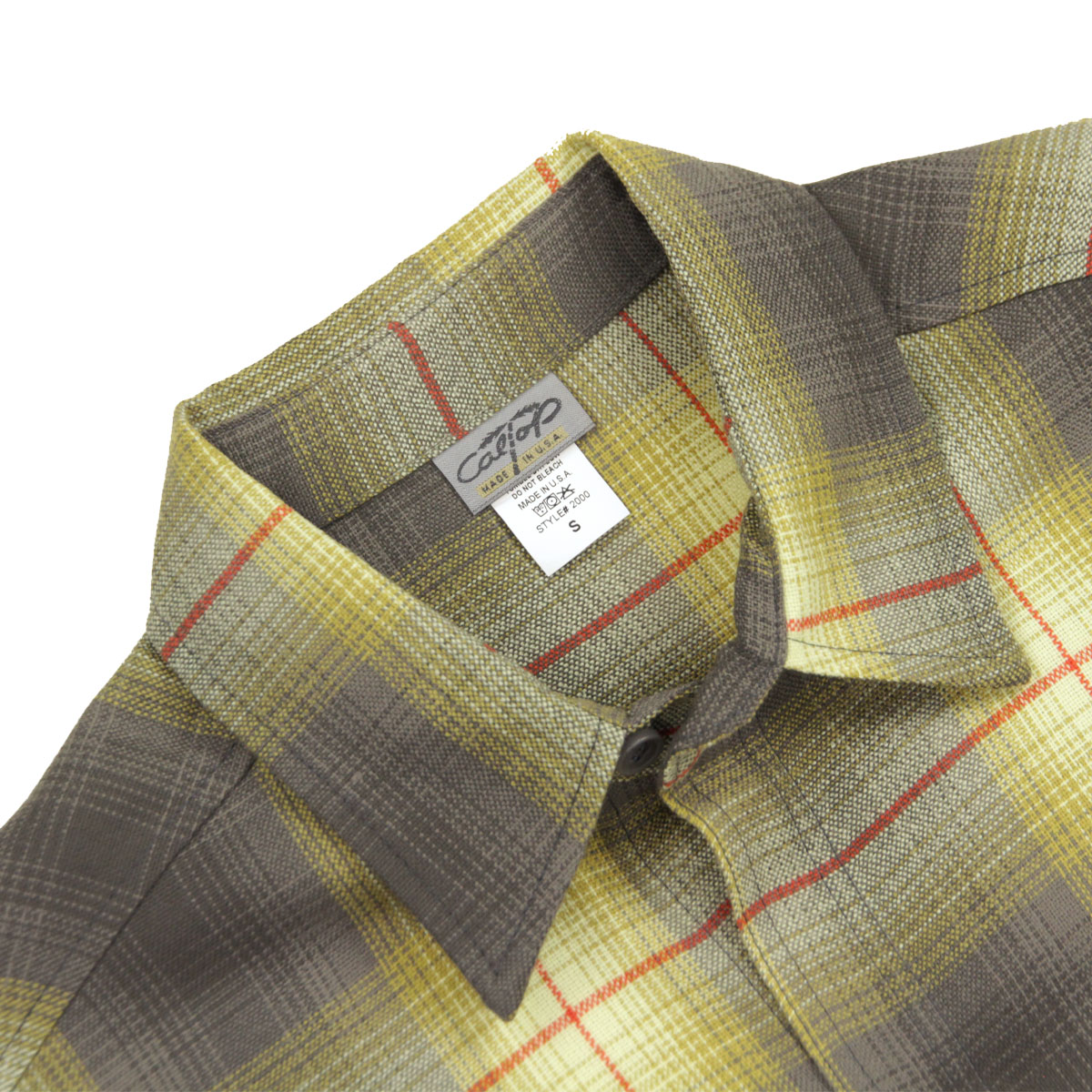 �����ȥå� ��� Ĺµ����� ������ CALTOP ACRYLIC OMBRE CHECK LONG SLEEVE SHIRTS Ĺµ �����ȥå� ����ȥå� �����å������ �ե�ͥ륷��� �ͥ륷��� ����֥� ������ɥ������� 2000LS YELLOW / ORANGE