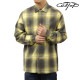 �����ȥå� ��� Ĺµ����� ������ CALTOP ACRYLIC OMBRE CHECK LONG SLEEVE SHIRTS Ĺµ �����ȥå� ����ȥå� �����å������ �ե�ͥ륷��� �ͥ륷��� ����֥� ������ɥ������� 2000LS YELLOW / ORANGE