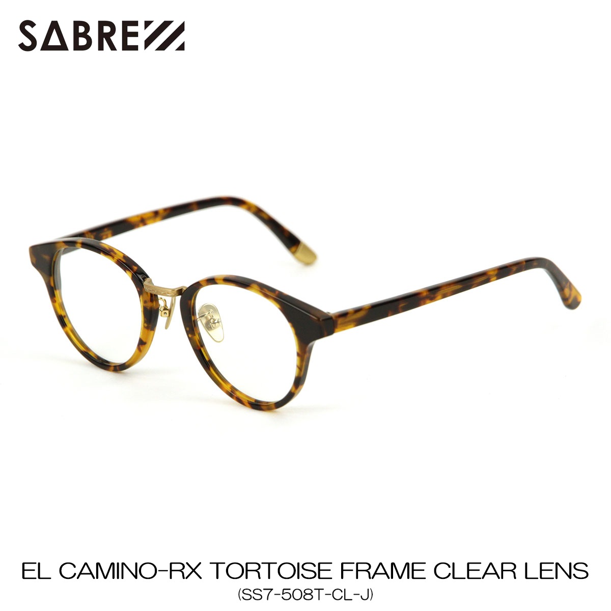 С SABRE Ź 󥰥饹 ᤬ EL CAMINO-RX TORTOISE FRAME CLEAR LENS SS7-508T-CL-J A55B B3C C3D D1E E04F
