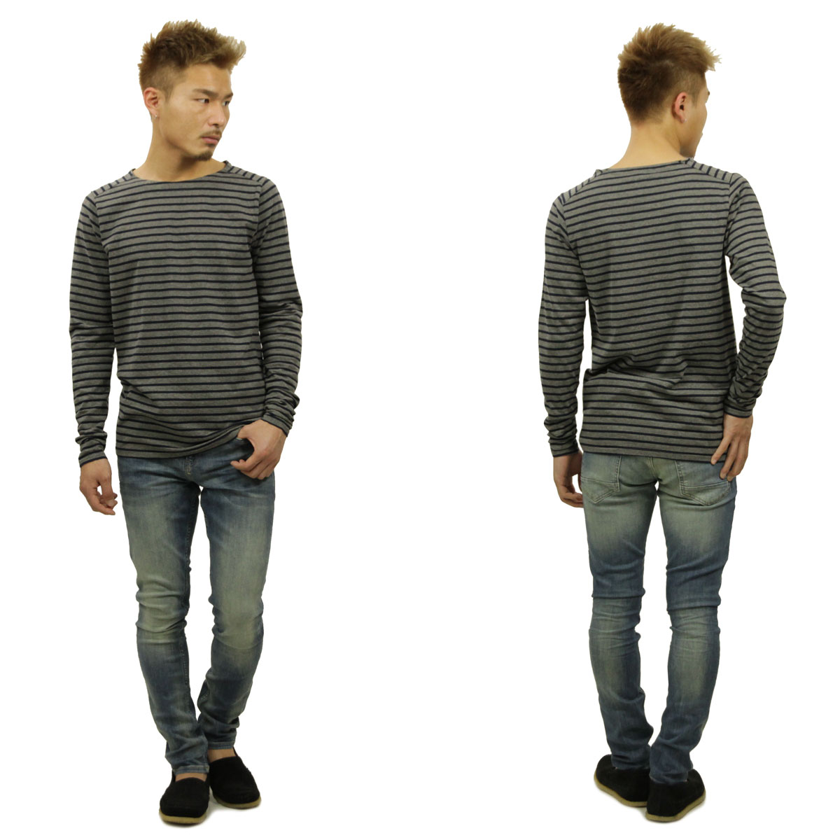 �ǥ����ȥ쥹 ����T ��� ��������Ź DSTREZZED ĹµT����� Crew l/s Y/D stripe 202216 83 D00S20