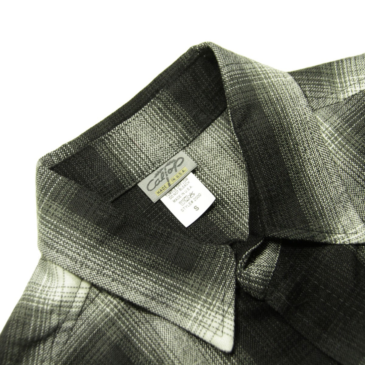 �����ȥå� Ĺµ����� ��� ������ CALTOP ACRYLIC OMBRE CHECK LONG SLEEVE SHIRTS Ĺµ ����ȥå� �����å������ �ե�ͥ륷��� �ͥ륷��� ����֥� ������ɥ������� 2000LS BLACK / IVORY AC3B B1C C1D D6E E13F